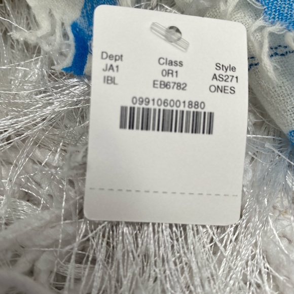 New J. Crew Lightweight Wool Scarf Striped With Eyelash Fringe - Picture 4 of 7